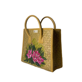 Sedge Tote Bag With Leather Strap